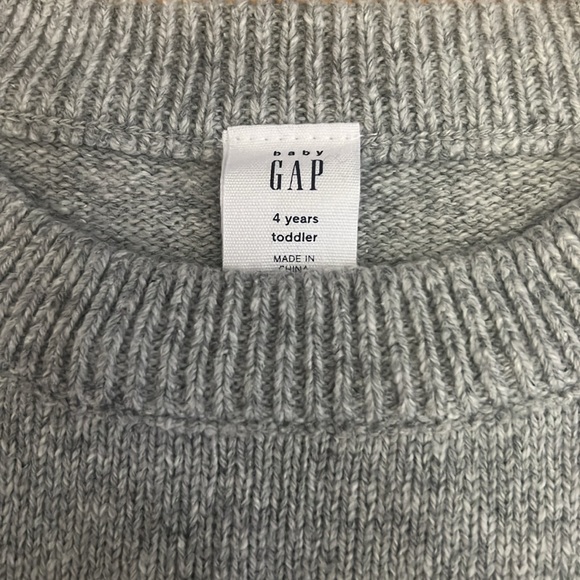 Gap Gray Multi Colored Stripe Knit Crew Sweater - Picture 2 of 6